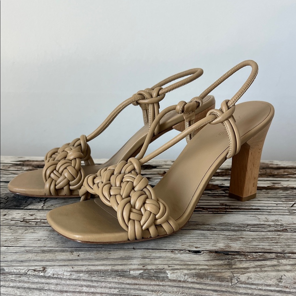 NWOT VINCE Quenelle Braided Strappy Heel Sandals EUR 37.5 USA 7.5 - Picture 7 of 15